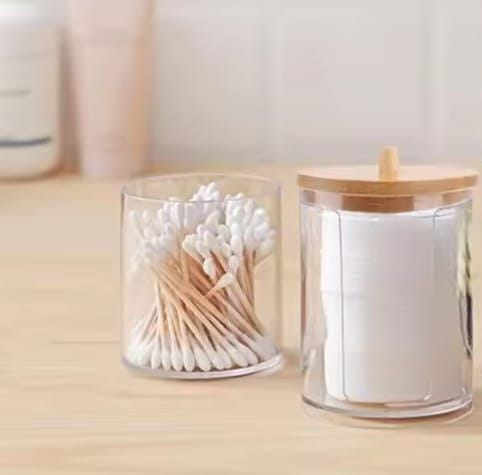 Acrylic Qtip storage jar