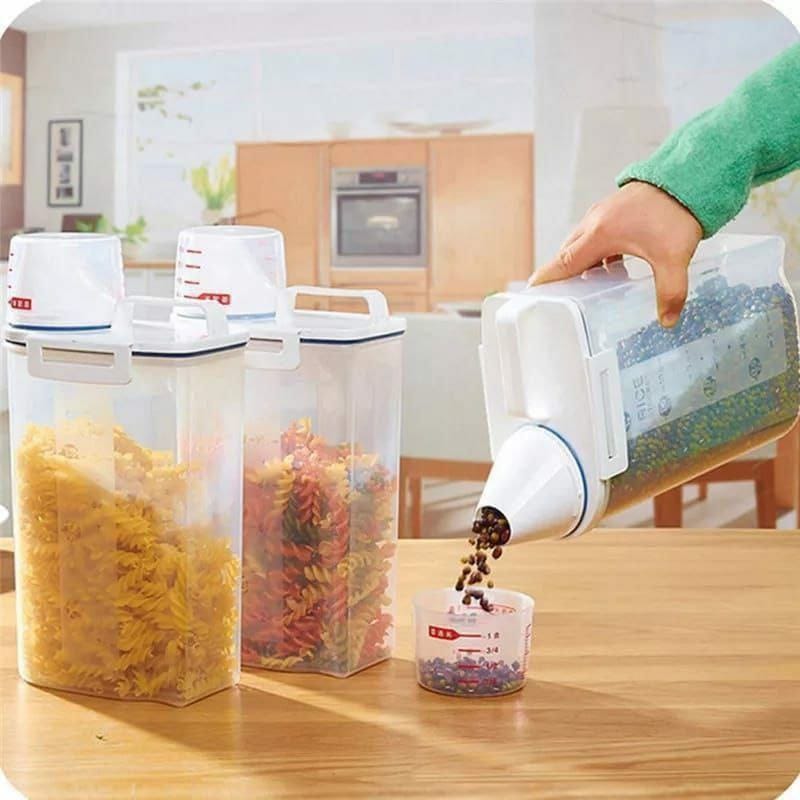 Cereal  Storage Container with measuring cup and handle product image 2