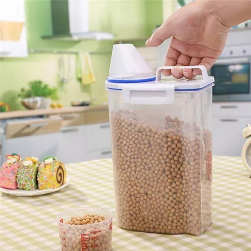 Cereal  Storage Container with measuring cup and handle product image 5