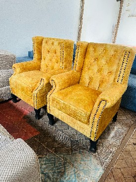 Chestered Wing Chair Single Seater (1 seater) - Spring Cushions-18,000 each