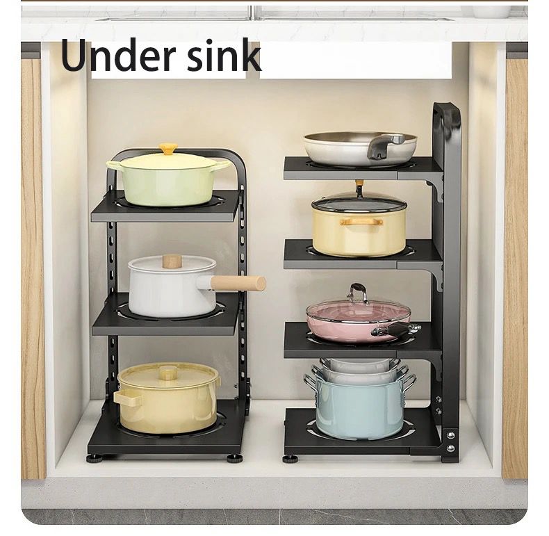 Kitchen adjustable storage rack product image 2