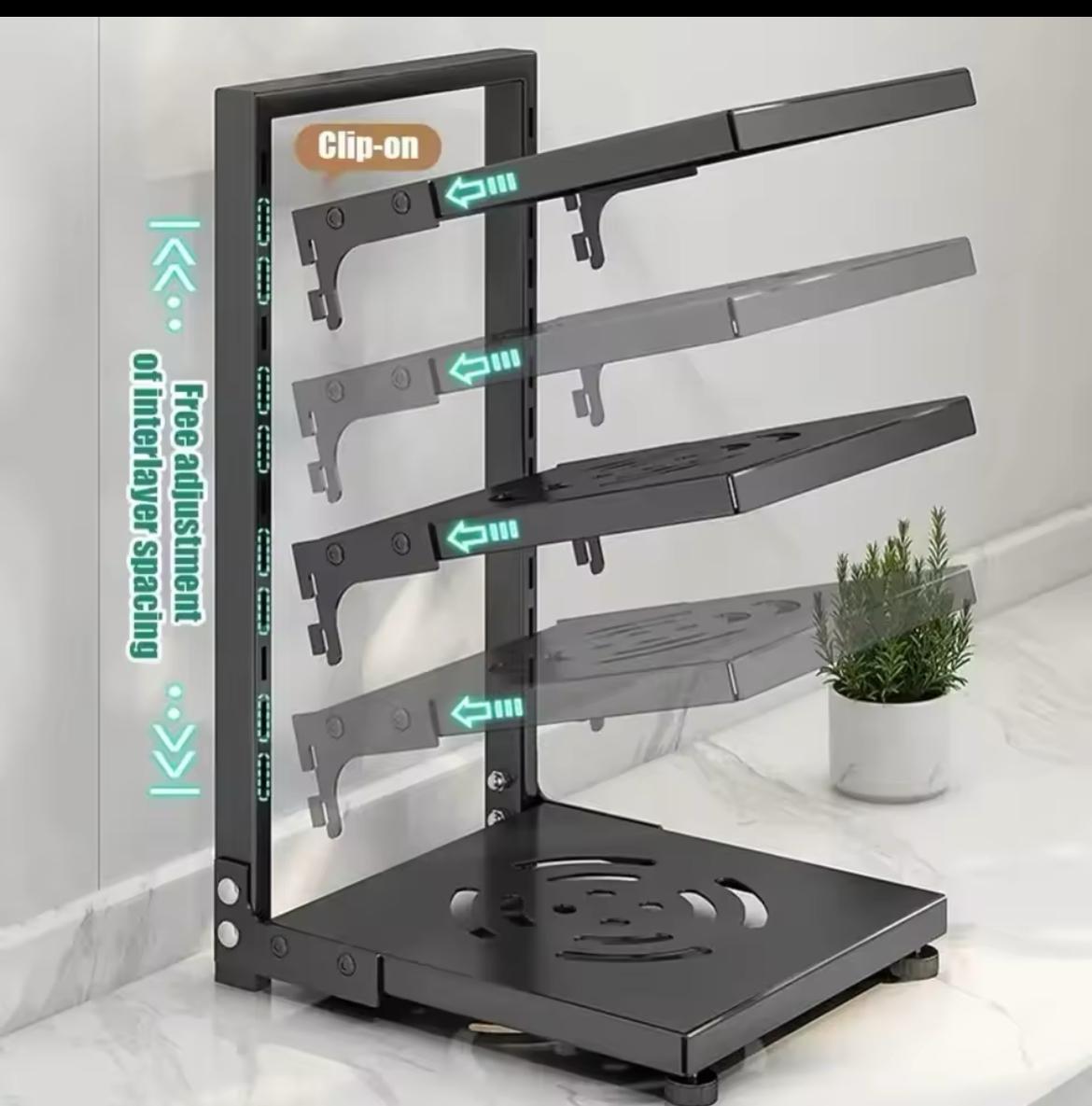 Kitchen adjustable storage rack product image 3