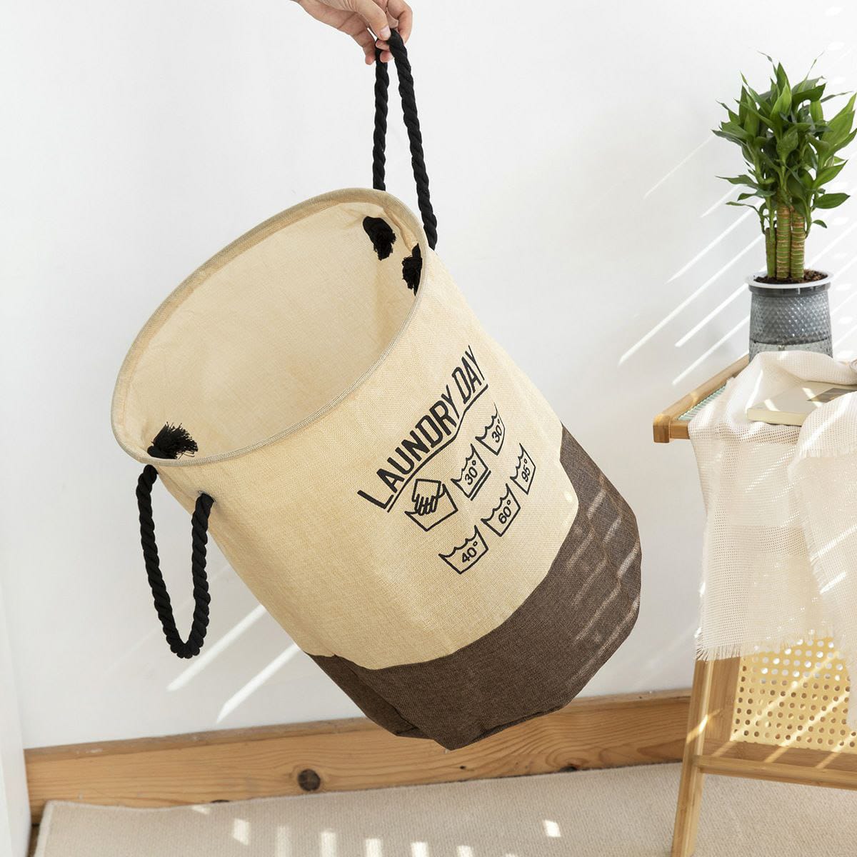 Laundry day round multi-purpose basket with handle product image 3