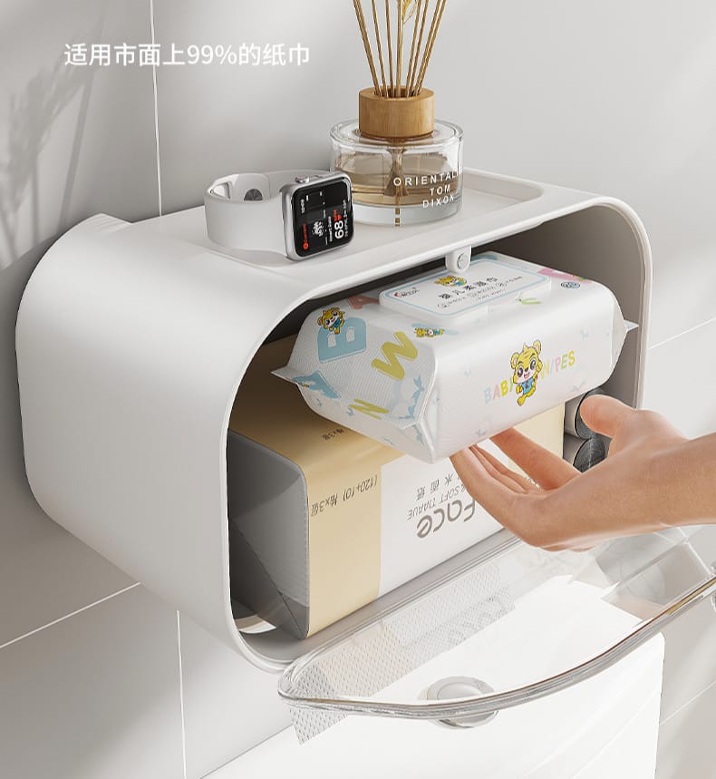 Luxury gold plated wall mounted tissue box product image 5