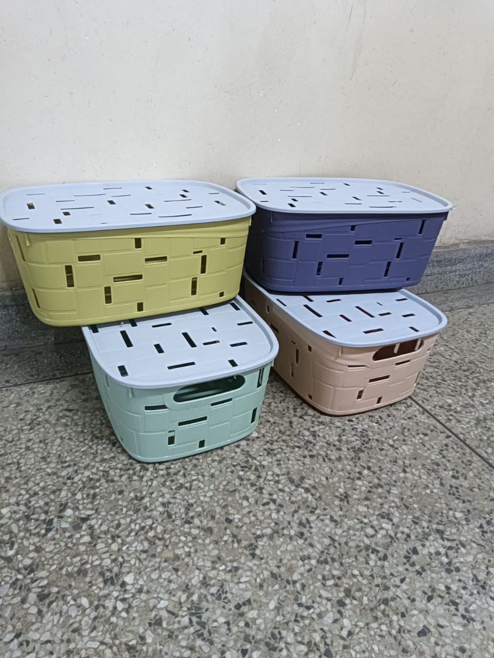 Multipurpose sundries storage baskets with lid product image 4