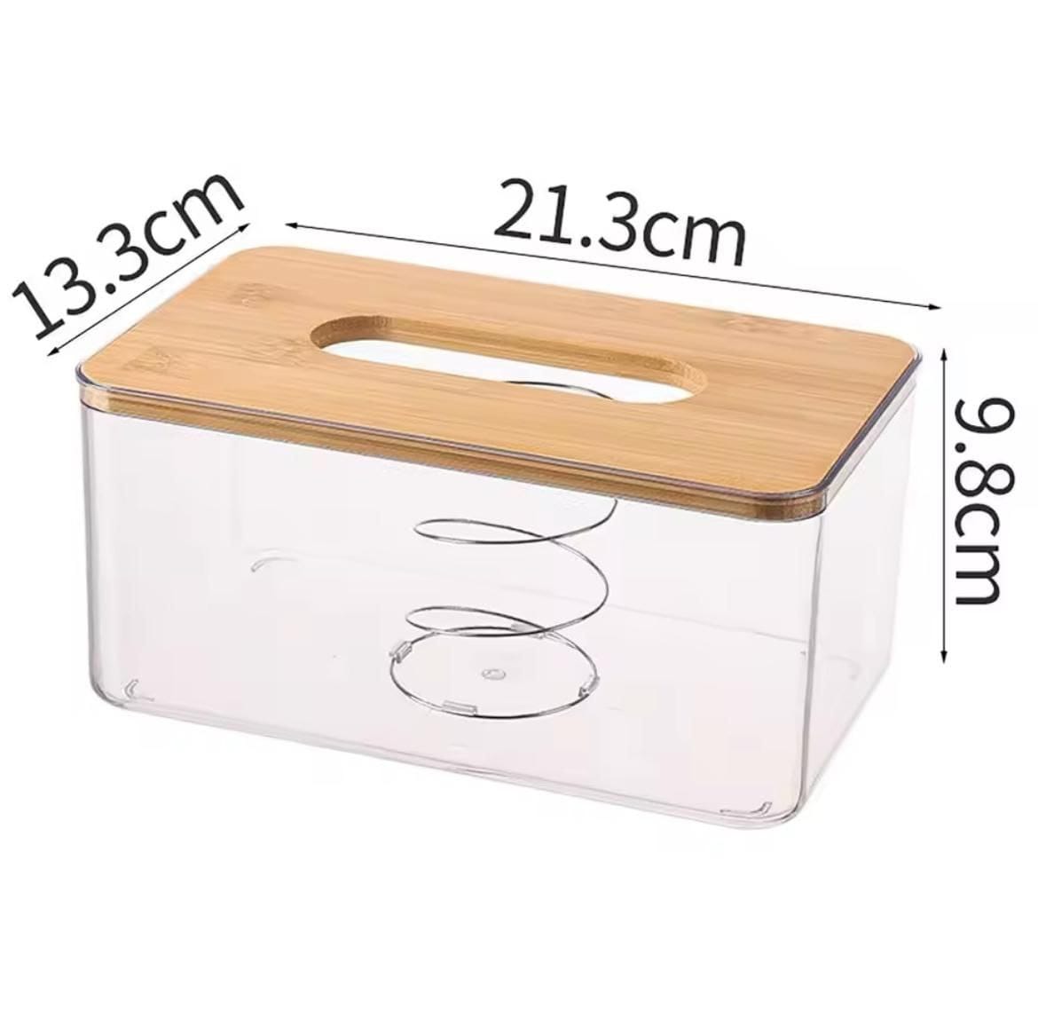 Nordic minimalist tissue box /Serviette holder with bamboo lid product image 5