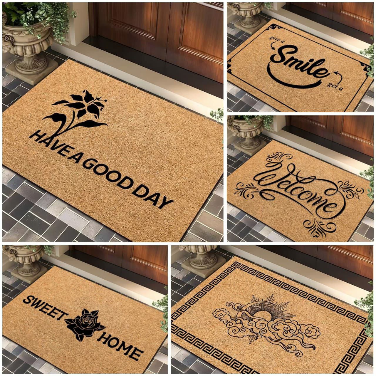 Novelty entry door mat