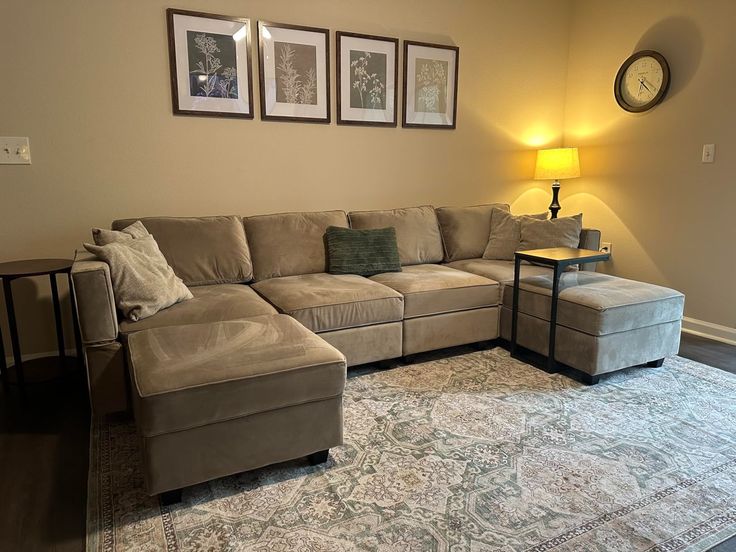 Premium Gray L-shaped Sofa with Spring Cushions product image 2