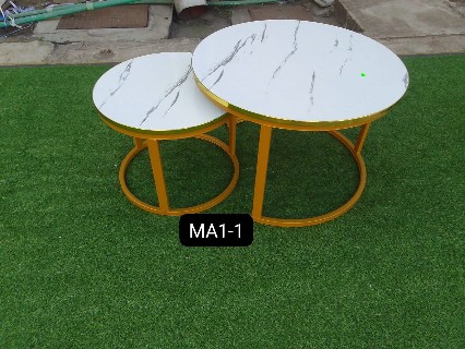 Round Coffee Tables -Marble Top 2pieces - Design 7