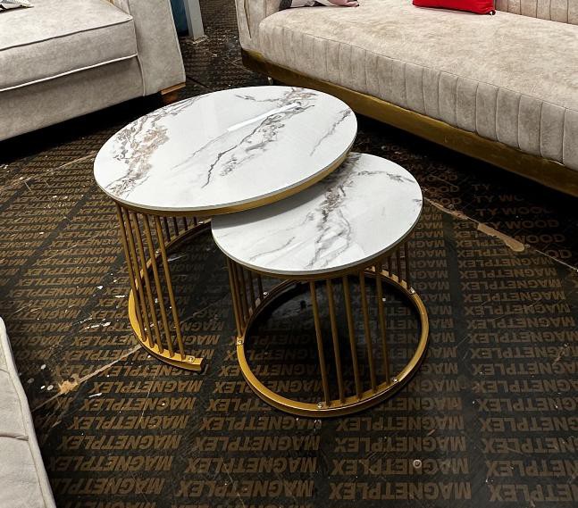 Round Coffee Tables -Marble Top 3pieces- Design 6