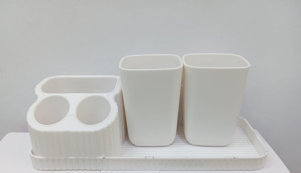 Wall mounted luxurious toothbrush/toothbrush holder with two cups