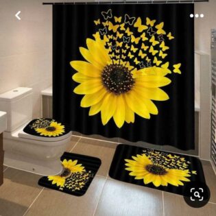 curtain set with shower curtain