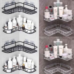 Metallic bathroom orgernizer