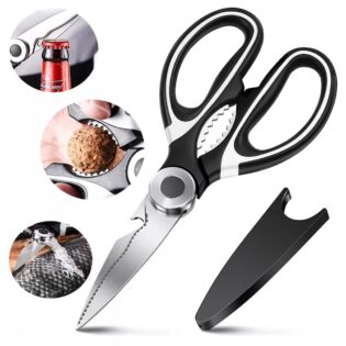 Multifunction stainless steel kitchen scissors