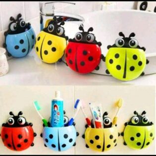 Ladybug toothbrush holder