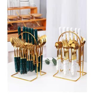 24Pcs Marble  Dinnerware set