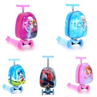 Cute cartoon kids scooter suitcase