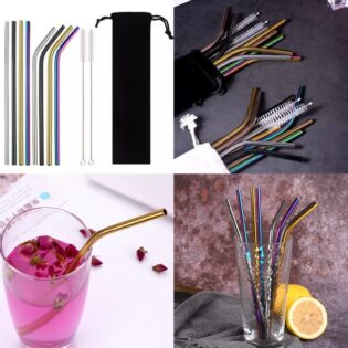 100% FOOD GRADE STAINLESS STEEL REUSABLE STRAWS