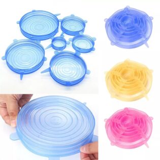 *6 pcs reusable silicone food Cover