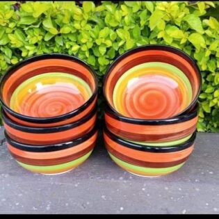 5inch maasai print ceramic bowls