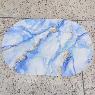 Bathroom mat with rubber