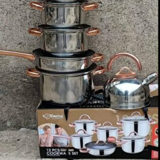 12pcs yimeitai stainless Steel cookware set