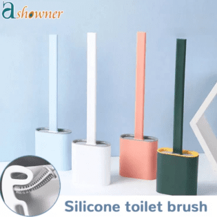 Double sided silicone toilet brush