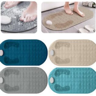 Bathroom antislip mats with scrubber and  Pumice Feet Scrub Stone