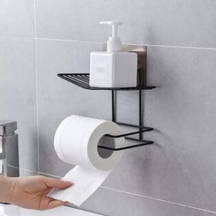 2-in-1 multi-function, wall mount bathroom storage organizer