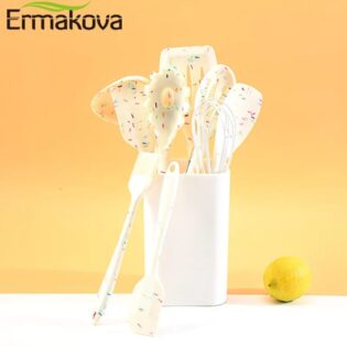 White marble silicone Spoon Set