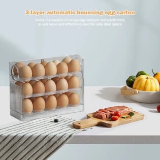 30 Egg Household Storage Box Kitchen Refrigerator Side Door Egg Tray Egg Rack