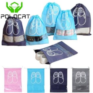 Portable drawstring shoe bags 2pcs