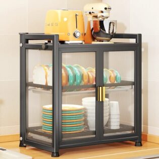 Minimalist Modern dish rack with multifunctional storage rack
