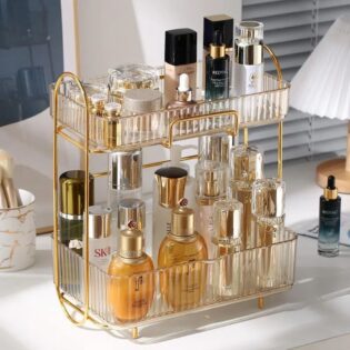 Acrylic Double layer cosmetic organizer