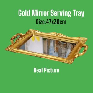 Gold Mirror Serving Tray