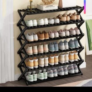 6 tier collapsible shoe rack