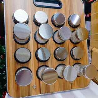 17pcs spice jars set with stand