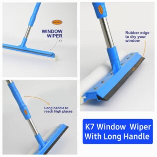 Teepee Glass Wiper with Telescopic Stick