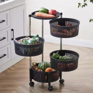 4 Layer rotatable fruit rack