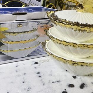 3 pcs big Ceramic soup pots