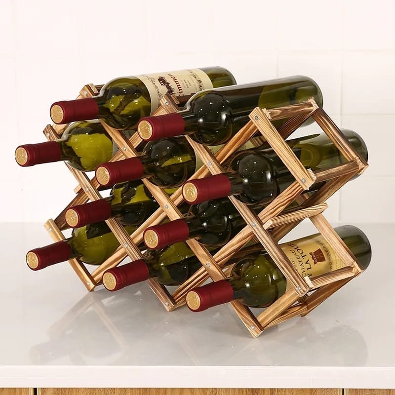 💢Foldable10 Slot wooden wine bottle rack – Product insights and advice