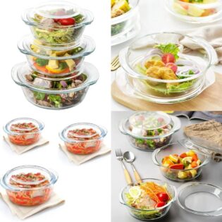 3 pcs glass borrosilicate bowls