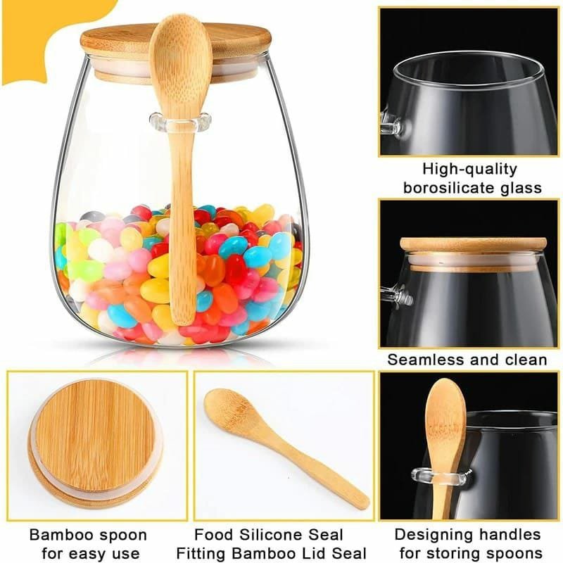 Glass spice/ Storage Canister with Wooden Spoon – Product insights and advice