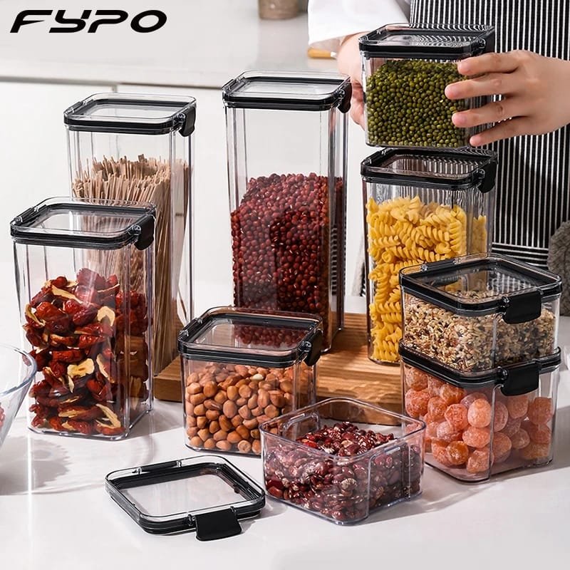 *8pcs Airtight Transparent Acrylic Cereal Food/Pantry Storage Containers – Product insights and advice