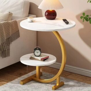 *Nordic luxury double layer side table