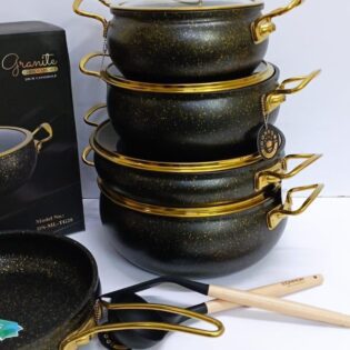 9 pcs granite coating cookware set