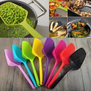608169 Kitchen Plastic Colander Scoop Strainer Spoon