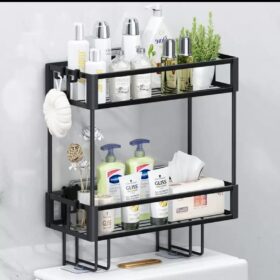 2 tier Space-Saving over the toilet Storage Rack