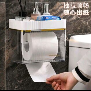 Wall mounted acrylic tissue box