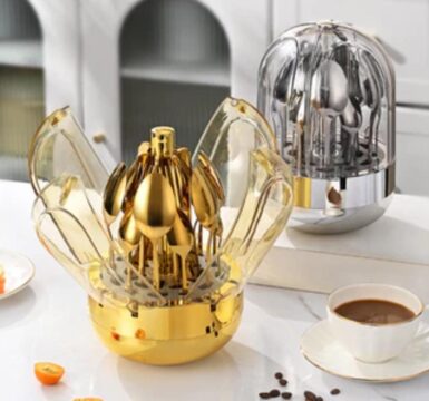 Rotating Luxury Crystal dome shape cover 24pc cutlery set – Product insights and advice